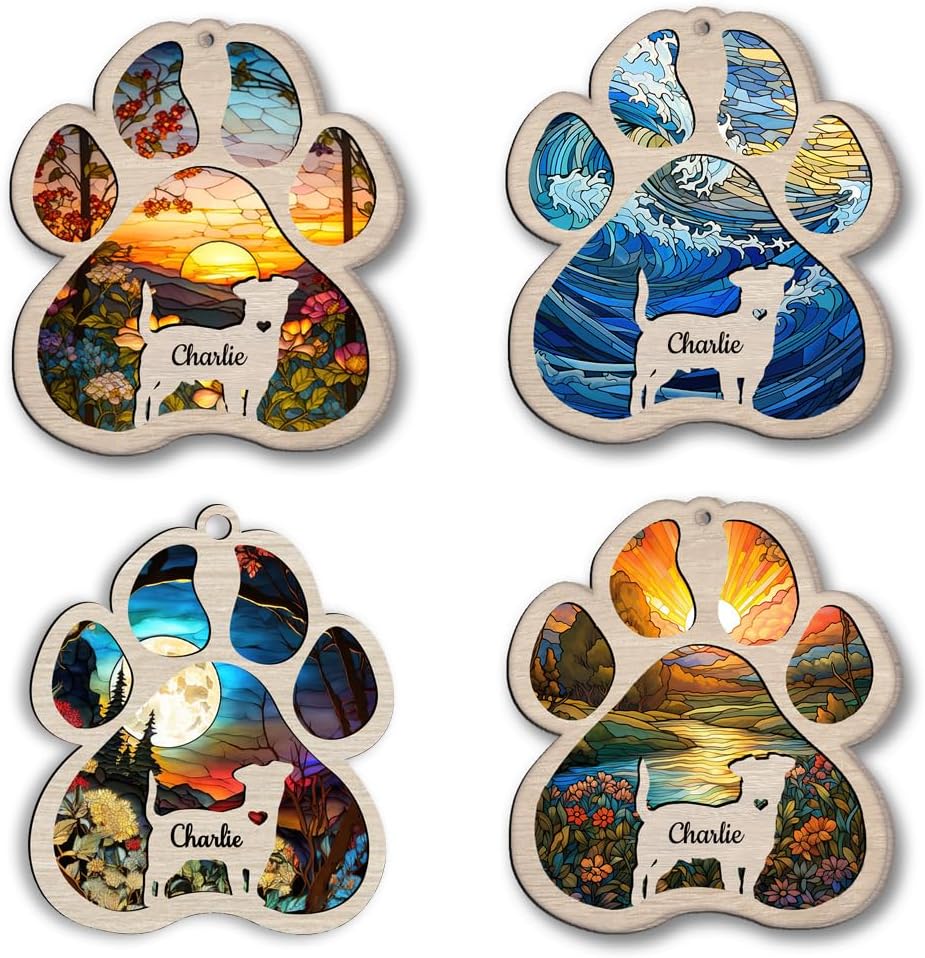 Personalized Newfoundland Suncatcher Dog Memorial Gifts, Custom Newfoundland Ornament Christmas Tree, Pet Remembrance Gift, Loss of Dog Sympathy Gift, Pets Memorial Ornament, Pet Loss Suncatcher