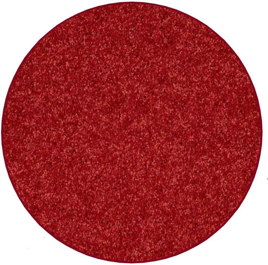 KOECKRITZ Soft and Colorful Kids Classroom Area Rugs (Passes Flammability Pill Test) Many Sizes and Bright Colors to Select from (9' Round, Fire Engine)