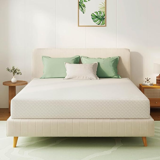 Full Size Mattress 8 Inch Green Tea Memory Foam Mattress for Cool Sleep & Pressure Relief, Medium Feel, Fiberglass Free, Bed in a Box, Removable Washable Cover, CertiPUR-US Certified
