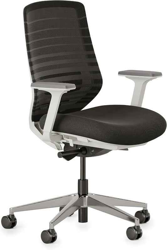 Branch Ergonomic Chair - A Versatile Desk Chair with Adjustable Lumbar Support, Breathable Mesh Backrest, and Smooth Wheels - Experience Optimal Comfort and Support - Black