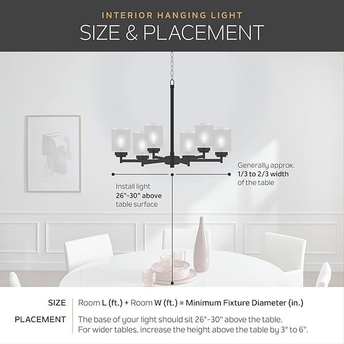 Kichler Winslow 19.75" Chandelier in Brushed Nickel, 5-Light Chandelier for Dining Room, Living Room, or Bedroom, Clear Seeded Glass, (19.75" W x 16" H), 44030NI
