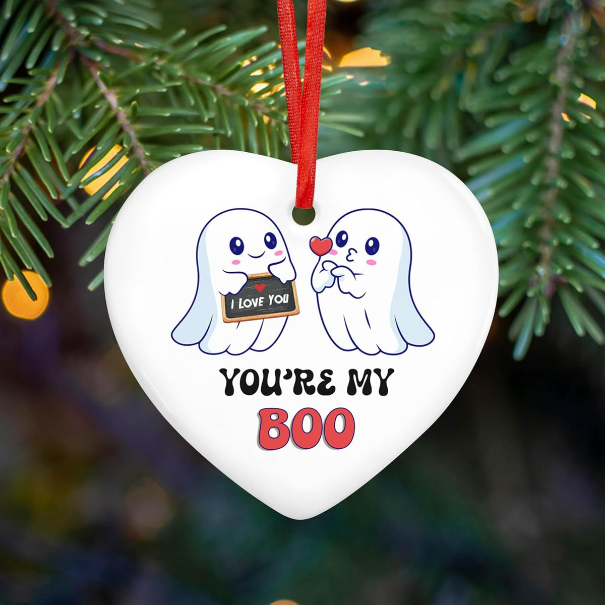 OASSIE Couple Gifts for Men, Women - Christmas Ornaments 2025, Anniversary, Halloween, Birthday Gifts for Him, Her, Boyfriend, Girlfriend Couple - Christmas Decorations Ceramic Ornaments