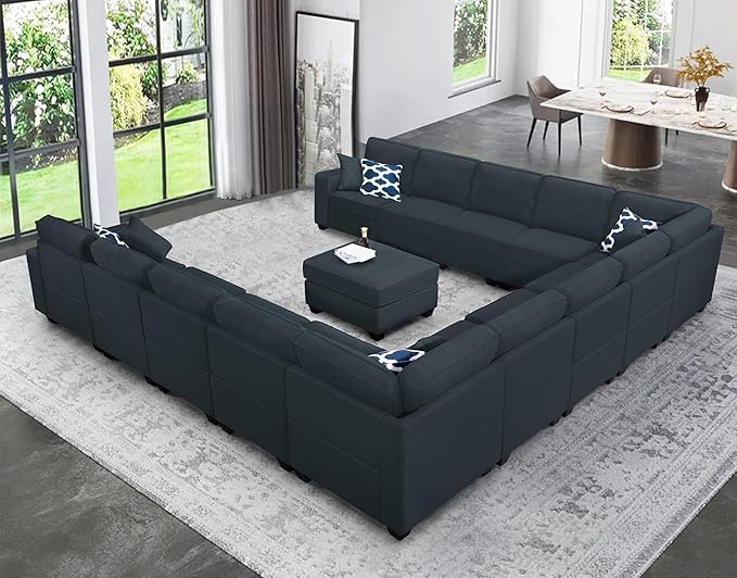 Legend Vansen Modular Sectional Sofa L Shaped Couch with Ottoman Modern Reversible Corner Sectional Couch for Living Room