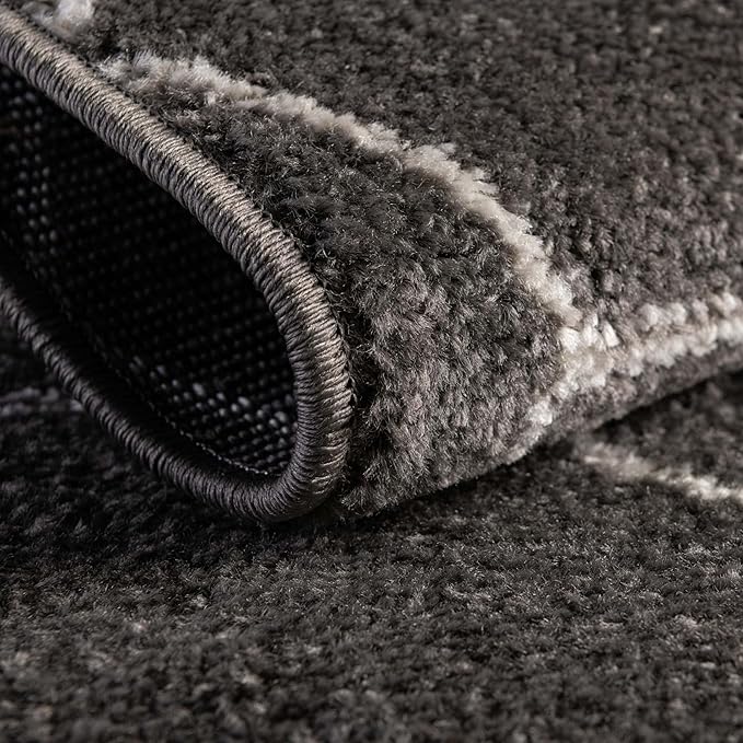 Unique Loom Trellis Frieze Collection Area Rug - Geometric (8' x 11', Dark Gray/ Ivory)