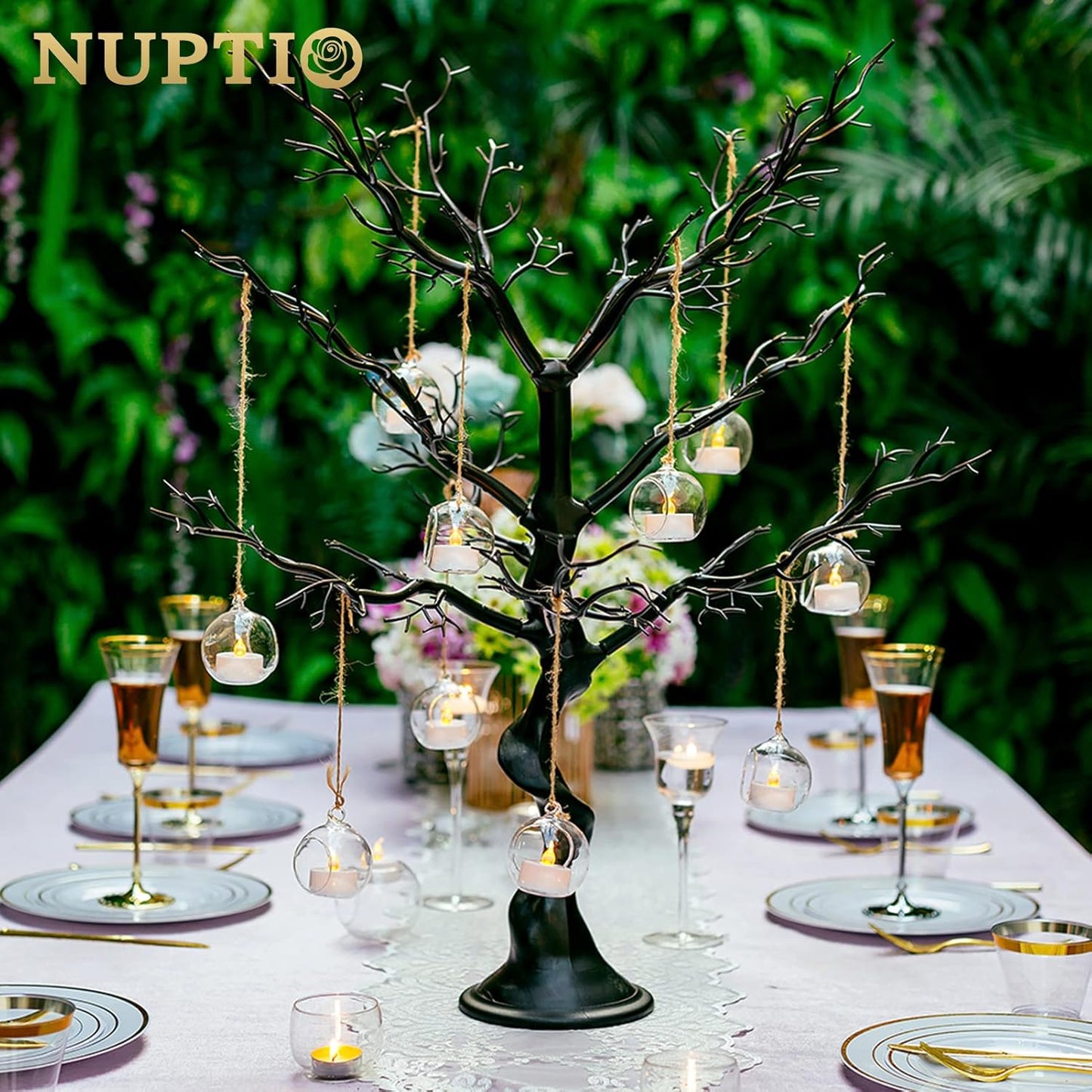 NUPTIO Black Halloween Tree Branch: Artificial 30 inch Tall Manzanita Tree Christmas Centerpiece Wedding Centerpieces for Tables, Decorative Ornament Display Tree for Decoration Weddings (2 Pc)
