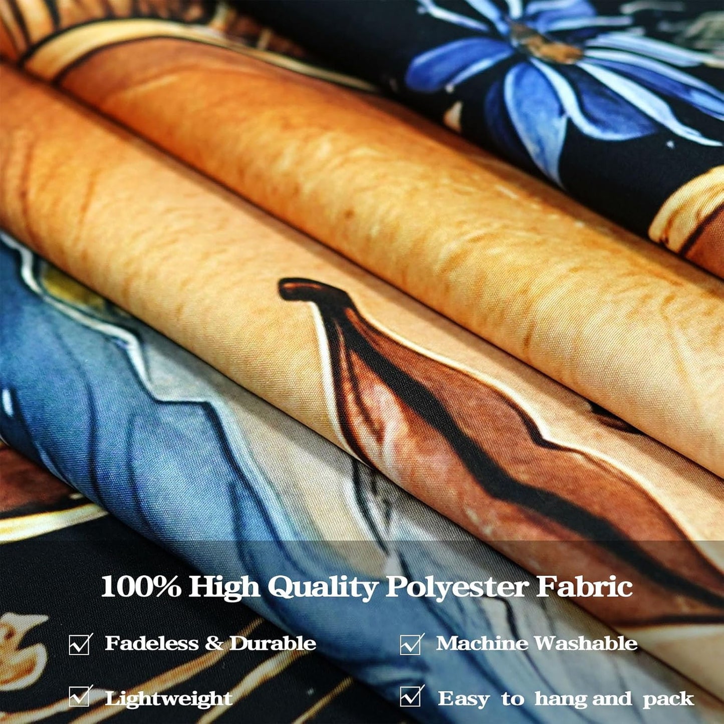 Aipon Sun and Moon Tapestry for Bedroom Boho Vintage Floral Hippie Wall Tapestry Aesthetic Retro Flower Plant Small Tapestries Wall Hanging for Living Room Dorm Decor 48 x 36 Inch