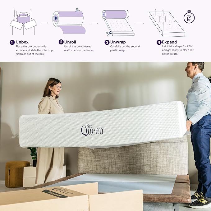 NapQueen Twin Mattress, 14 Inch Charcoal Memory Foam Mattress, Twin Bed Mattress in a Box, CertiPUR-US Certified, Medium Firm, Breathable Soft Fabric Cover