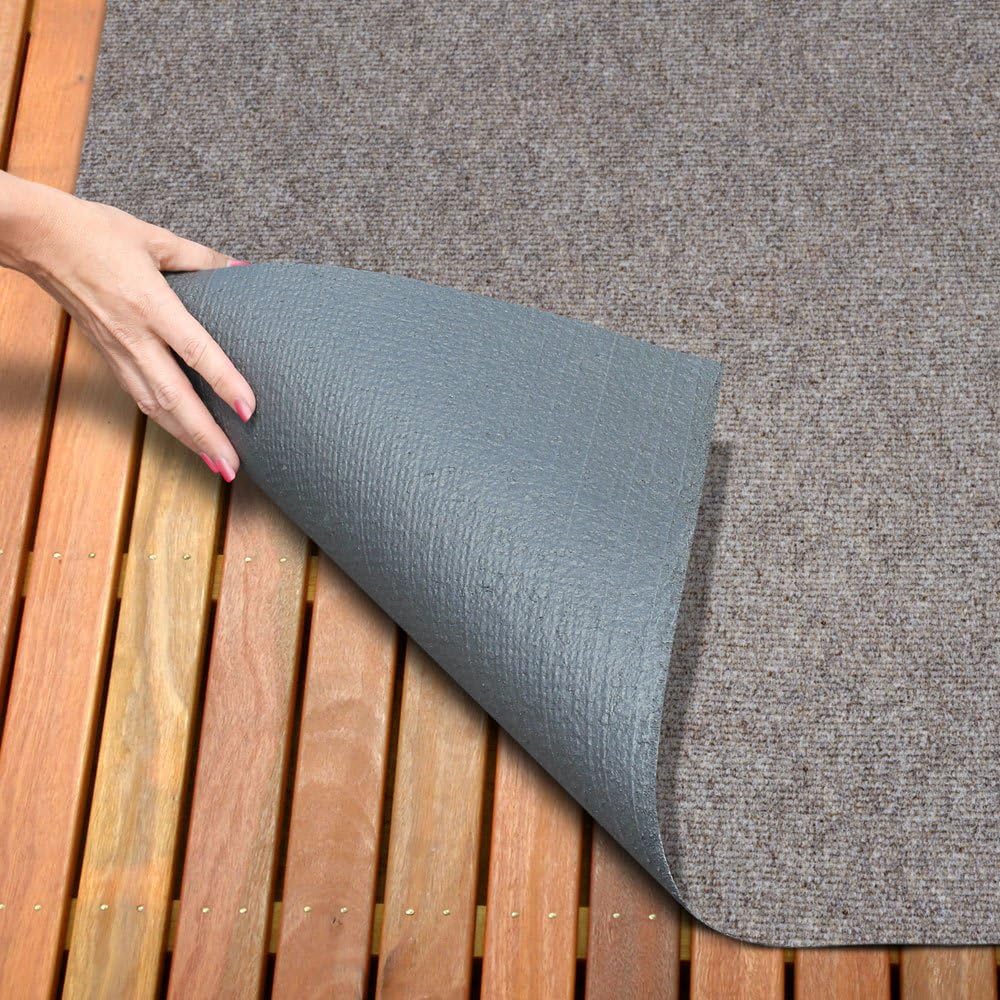 House, Home and More Indoor Outdoor Carpet with Rubber Marine Backing - Brown - 6 Feet x 20 Feet - Durable, UV-Resistant - Adds Color and Comfort to Your Deck, Patio or Other Outdoor Rug Space.