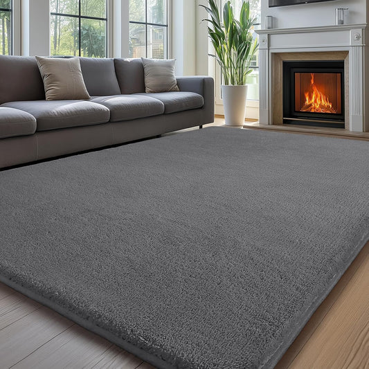 Sour Lemon 10x14 Area Rugs for Living Room, Soft Large Area Rug Fluffy Rugs for Bedroom，Machine Washable Area Rug Non Slip Carpet Rug for Living Room Playroom Kids Room Home Decor