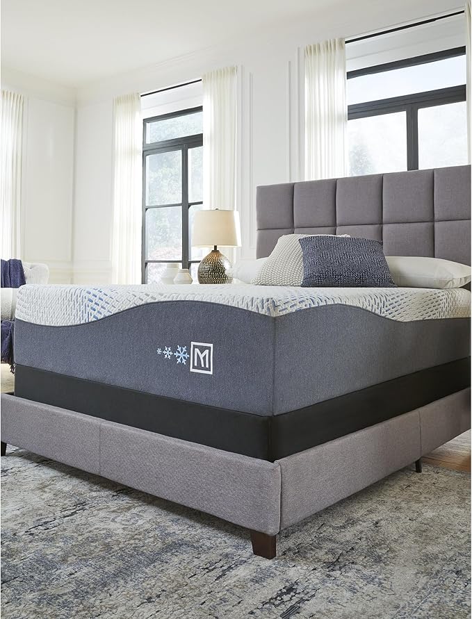 Signature Design by Ashley 10" Mattress Box Spring with Metal Foundation, Sturdy and Durable, Ready to Assemble, Parts and Tools Included, Full, Removable Black Fabric Cover