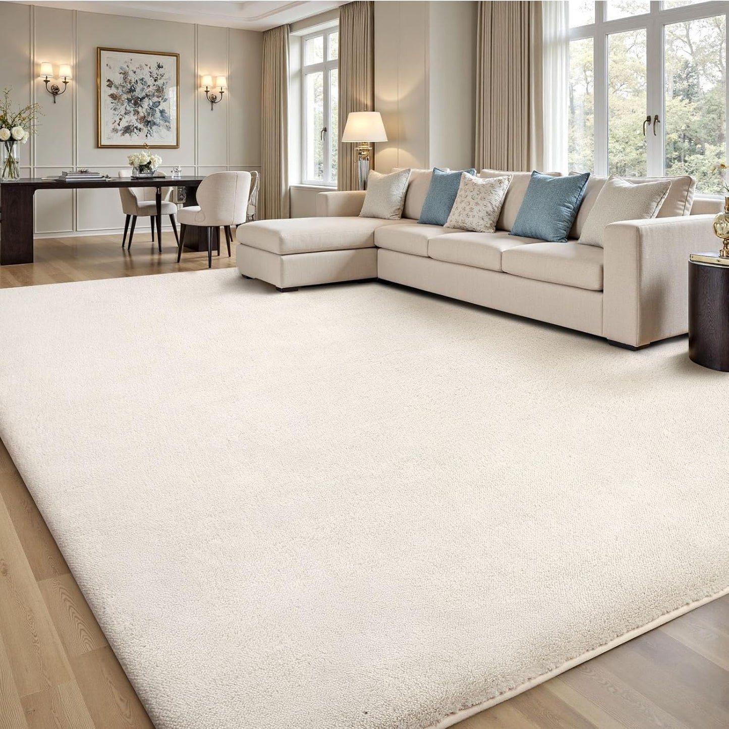 Sour Lemon 9x12 Area Rugs for Living Room, Soft Large Area Rug Fluffy Rugs for Bedroom，Machine Washable Area Rug Non Slip Carpet Rug for Living Room Playroom Kids Room Home Decor