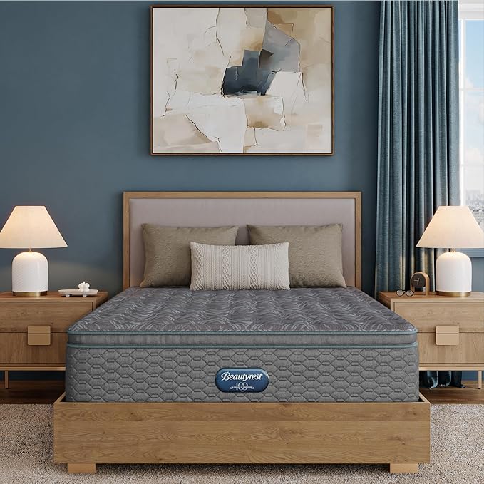 Beautyrest Prime Dream Medium Pillow Top 14.25" Mattress - Queen - Durable Pocketed Coil, Support, Pressure Relief, Cooling, Motion Separation; 100 Night Sleep Trial and 10 Year Warranty