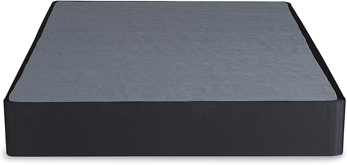 Signature Design by Ashley 10" Mattress Box Spring with Metal Foundation, Sturdy and Durable, Ready to Assemble, Parts and Tools Included, Cal King, Removable Black Fabric Cover