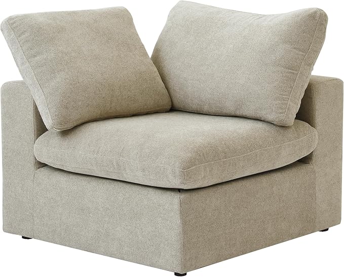Cloud Modular Sectional Sofa for Livingroom,Large Down Filled Comfort Corner Sectional Sofa Couch Wide Deep Seat Convertible Couches for Office Apartment,V Shaped,Khaki