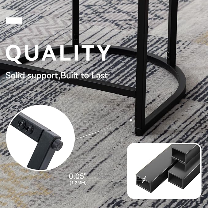 PU Leather Bar Stools Set of 3, Modern Upholstered Counter Height Bar stools 24" Leather Barstools Barrel Kitchen Counter Island Stools with Black Metal Base, White