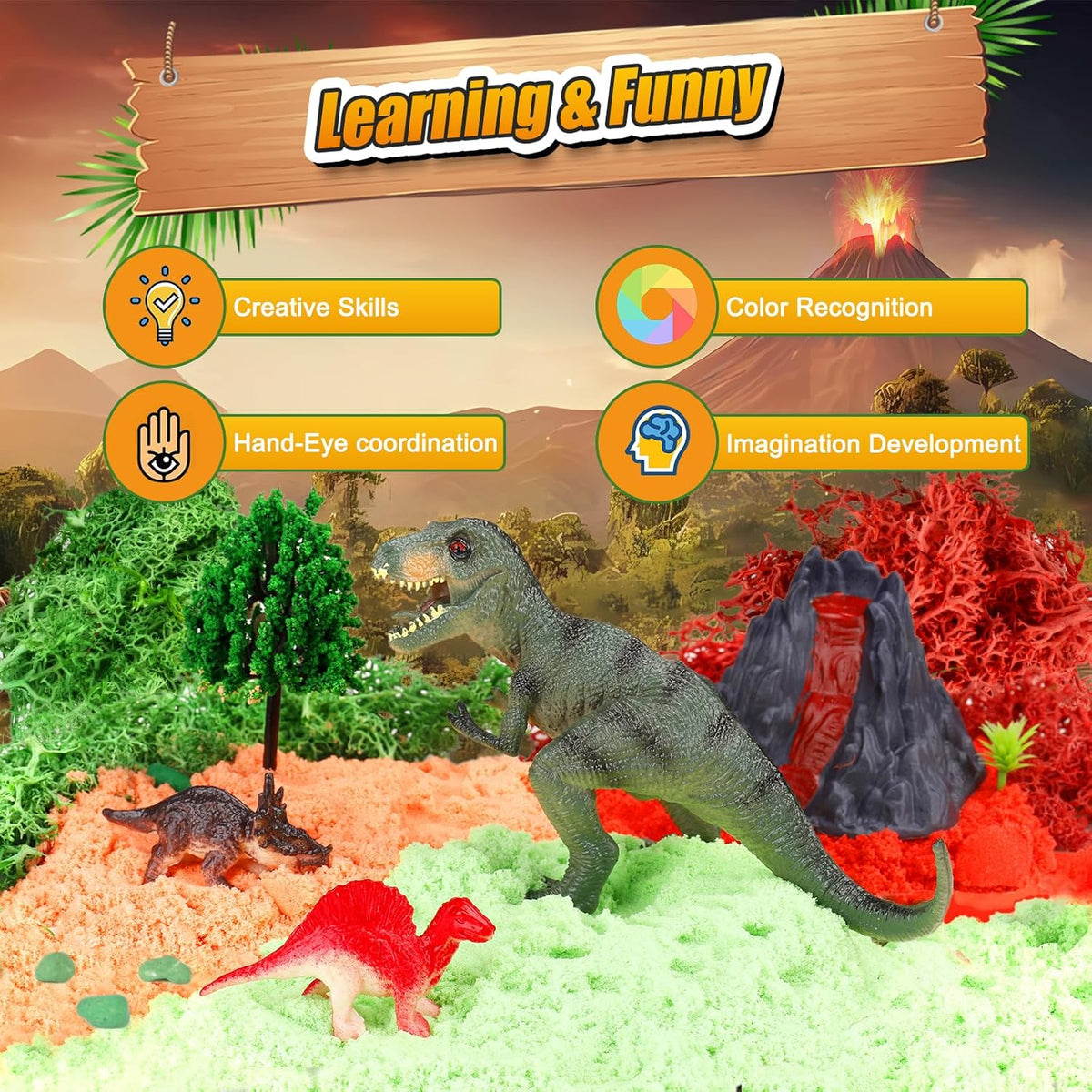 Dinosaur Activities Toys-Dinosaur Terrarium Craft Kits for Boys-Birthday Gifts for Kids Age 4 5 6 7 8 Years Old