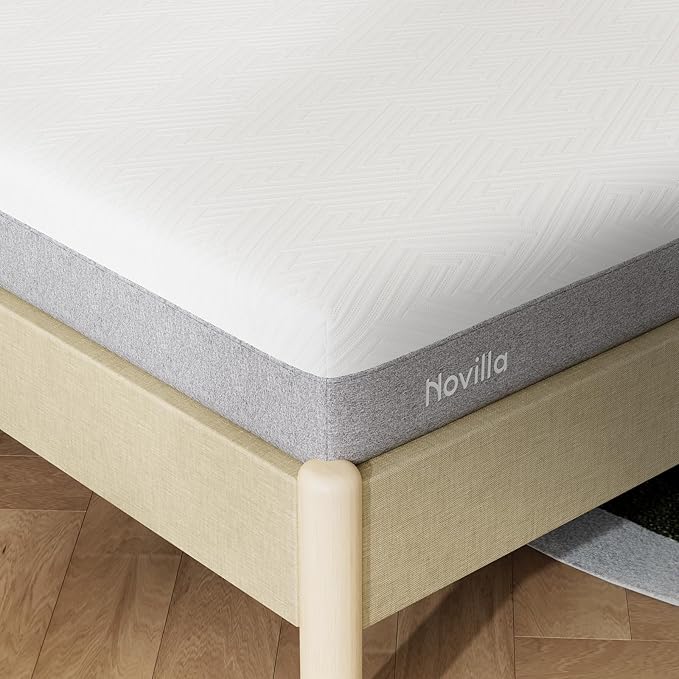Novilla Mattress Queen Size, 8 Inch Cooling Memory Foam Queen Mattress in a Box for Contour Support & Pressure Relieving & Plush Comfort, CertiPUR-US Certified Foam