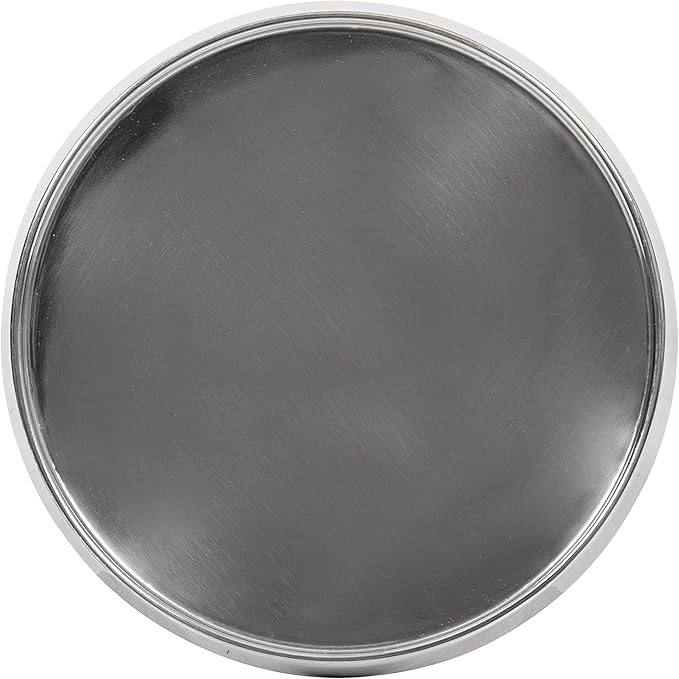 Kate and Laurel Sanzo Modern Pedestal Side Table, 9 x 9 x 23, Silver, Decorative End Table with Sleek Tabletop