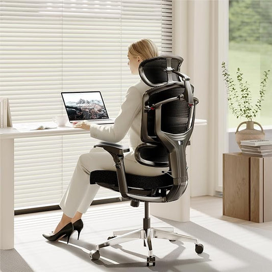 FLEXISPOT ErgoX-PRO Ergonomic Office Chair Black – 5D Lumbar, 7D Armrests, 4D Headrest, 551LB Capacity, AeroWeave 5.0 Mesh Seat – Office, Gaming, Bedroom