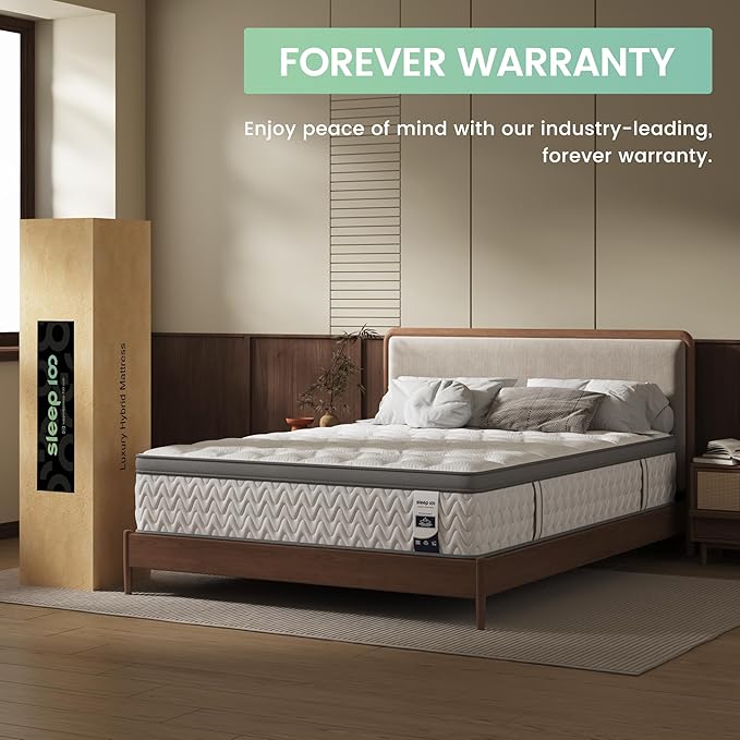 Full Mattress 12 Inch, 5-Zone Deep Sleep Firm Mattress with Extra Lumbar & Shoulder Support, Hotel Collection Hybrid Double Mattresses Pain Relief - Fiberglass Free - No Odor-365 Night Trial
