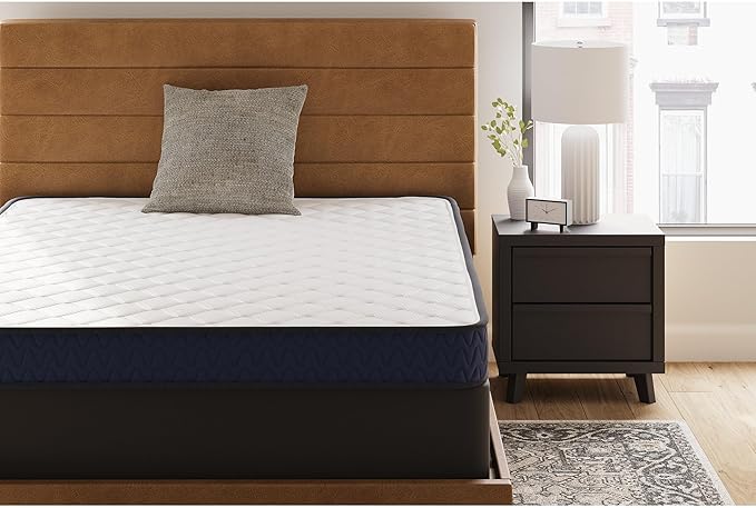 Signature Design by Ashley Full Size Firm 6 Inch Memory Foam Mattress, Super Soft Foam with Breathable Quilted Cover, Fiberglass Free, Mattress A Box, Adjustable Base Compatible, Limited Warranty