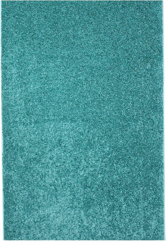 KOECKRITZ Soft and Colorful Kids Classroom Area Rugs (Passes Flammability Pill Test) Many Sizes and Bright Colors to Select from (6' x 6', Surf)