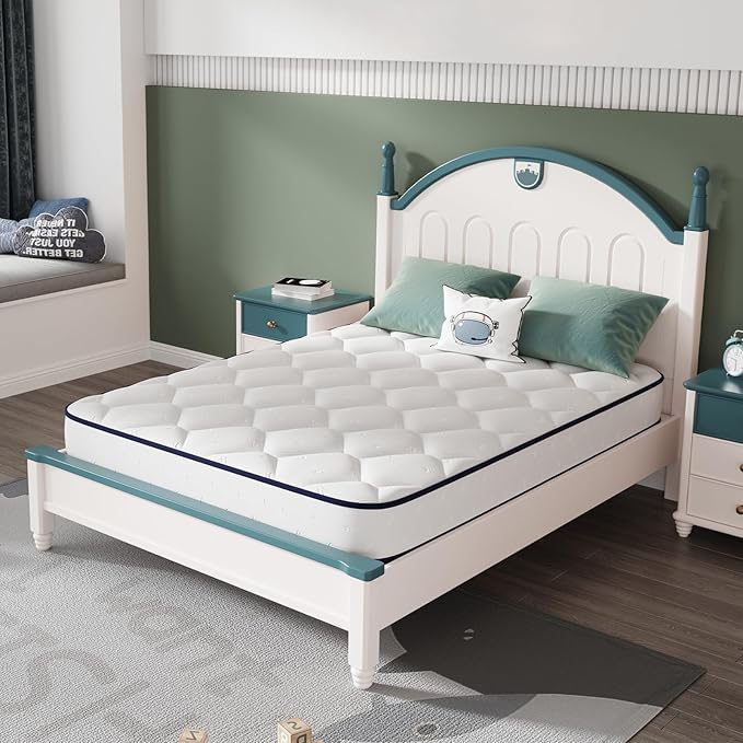 Novilla 6 Inch Twin Mattress,Bonnell Spring Hybrid Mattresses for Spine Support & Cooling Comfort - Twin Bed Mattress,Adaptive Foam Layer with Medium Firm- CertiPUR-US Certified for Youth/Guest Rooms