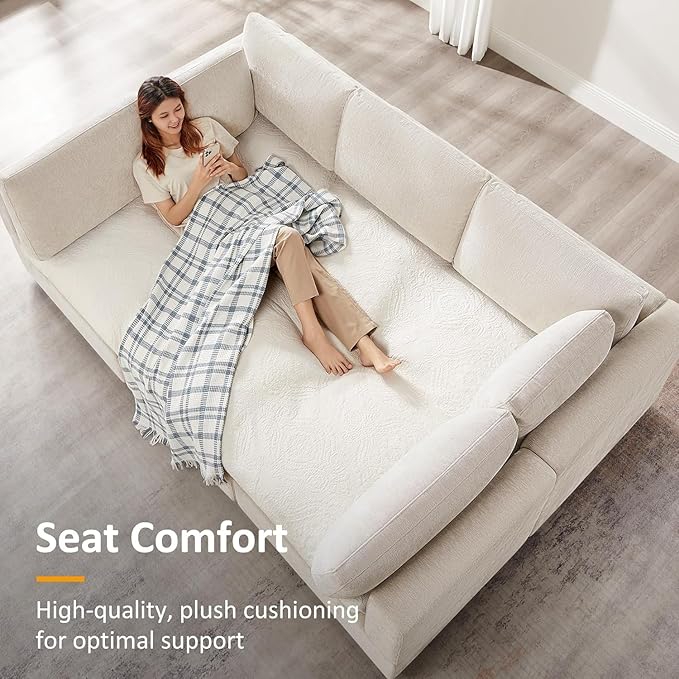 VANOMi Modular Sectional Sofa, Convertible Sofa Couch Modular Sofa with Ottoman, Sleeper Sofa Bed Sectional Sofas for Living Room Small Apartments