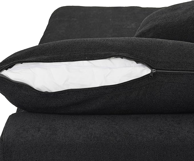 Cloud Couch Modular Sectional Sofa with Storage Ottomans,Oversized Down Filled 8 Seater Convertible Sectional Sofas, Black Wide Deep Seat Couch for Living Room,Covers Washable&Replaceable