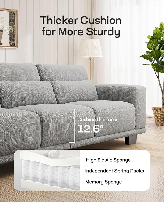 Marsail 40" Accent Chair, Modern Armchair with Deep Seats, Comfy Upholstered Reading Chairs for Bedroom, Single Sofa Chair for Living Room, Easy to Clean with Removable Covers, Grey