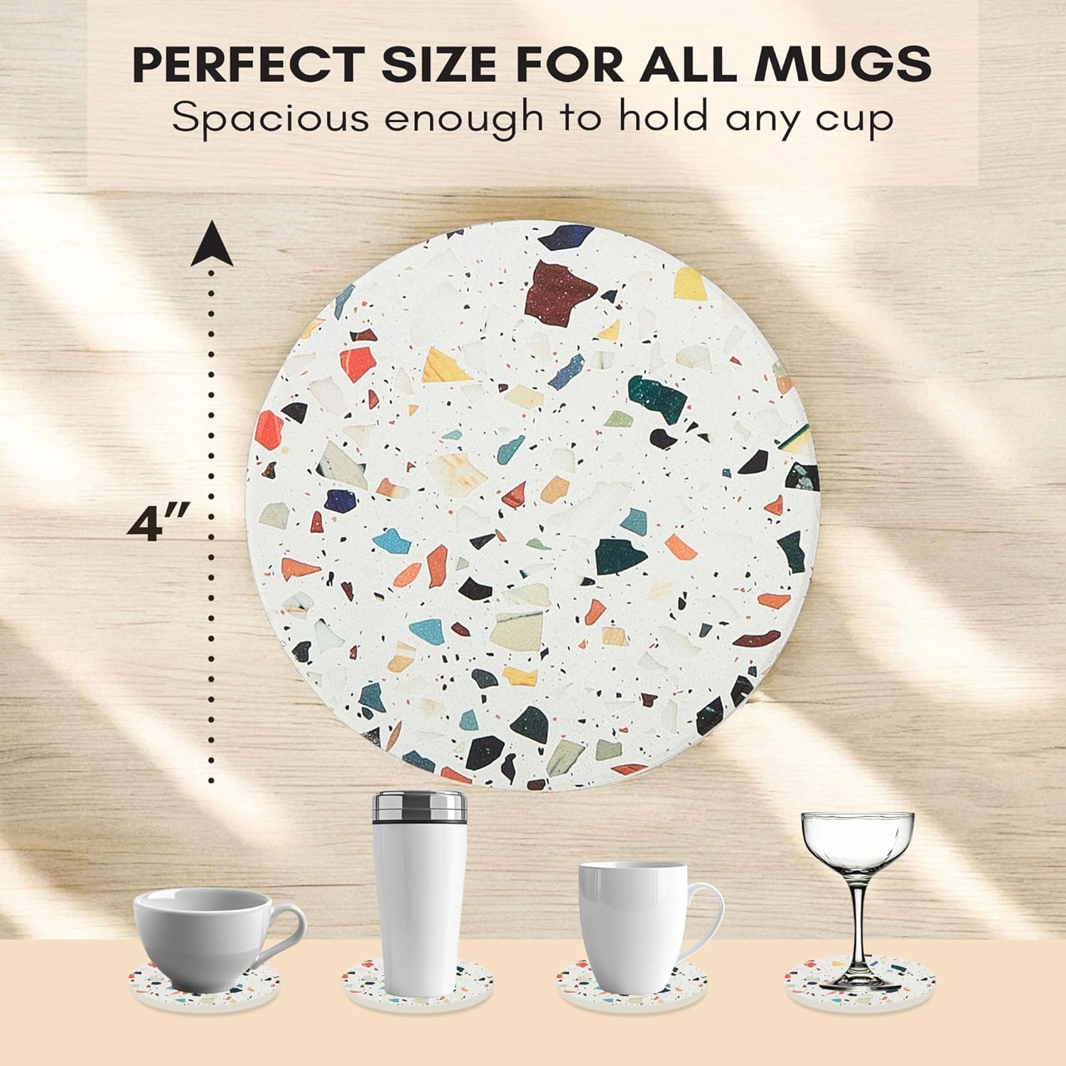ilohaus Terrazzo Drink Coasters - Thumbnail 2