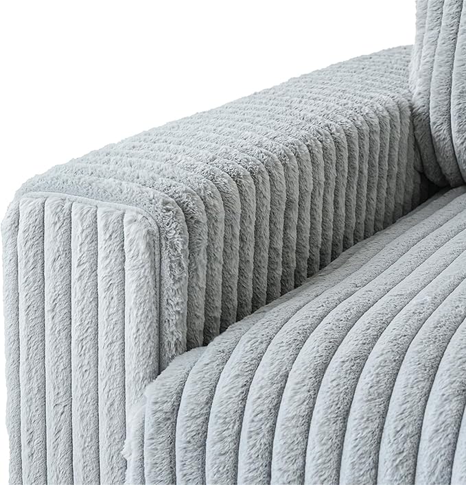 78.74" Oversized Loveseat Sofa, Deep Seat Cloud Couch, 2 Seat Comfy Modular Sectional Couches for Living Room, Plush Couch Cushion Covers Removable, Gray