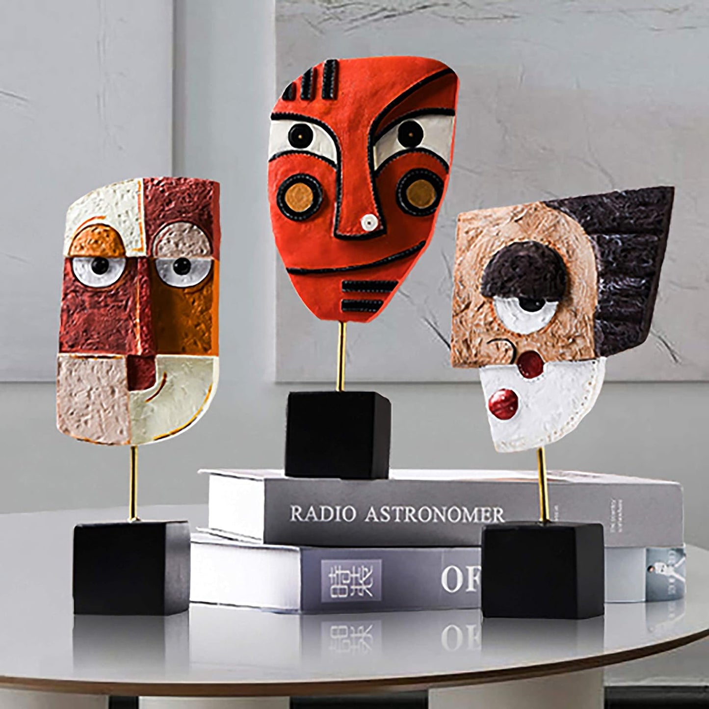High Spirits - Handcrafted Resin Abstract Sculpture for Home Decor, Modern Book Shelf TV Stand, Living Room, Dining Room Table, Bedroom, Office Desktop, Cabinets Decorative Ornaments