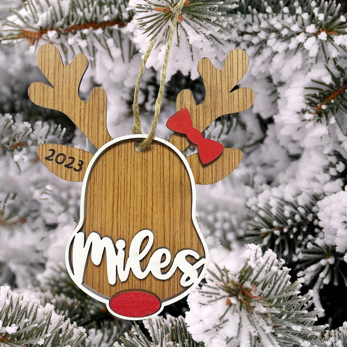 2025 Custom Christmas Ornaments Personalized Name Tag Wooden Ornaments,Custom Christmas Deer Ornaments Deorations for Xmas Tree,Customized Xmas Ornament,Personalized Xmas Ornament Gifts