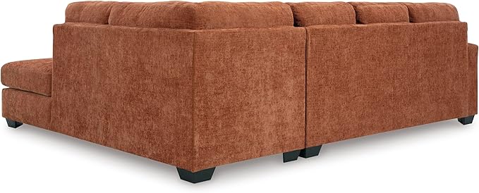 Signature Design by Ashley Aviemore Casual L-Shaped 2-Piece Sectional with Chaise for Living Room, Orange