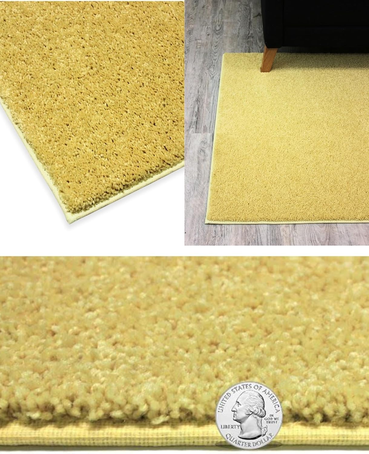 KOECKRITZ Soft and Colorful Kids Classroom Area Rugs (Passes Flammability Pill Test) Many Sizes and Bright Colors to Select from (8' x 12', Lemon)