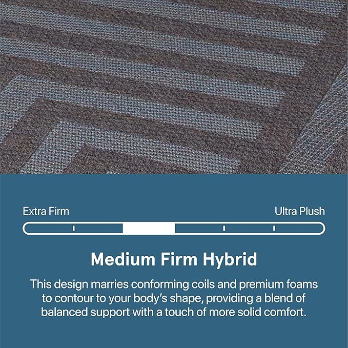 Beautyrest Days End Medium Firm 12" Hybrid Mattress - Queen - Cooling Tech, Supportive Durable Pocketed Coils, Pressure Relief, Motion Separation; 100 Night Sleep Trial and 10 Year Warranty