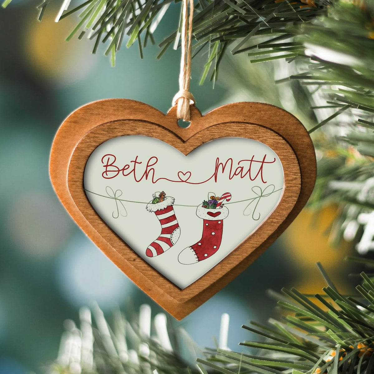 Wood Heart-Shaped 2.25" x 1.75" Photo Ornaments - Pack of 50