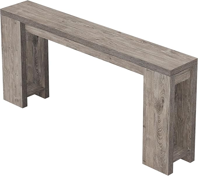 Tribesigns 70.9-Inch Long Console Table, Farmhouse Wooden Entryway Sofa Table Behind Couch, Narrow Entry Console for Living Room, Hallway, Entrance, Foyer, Grey