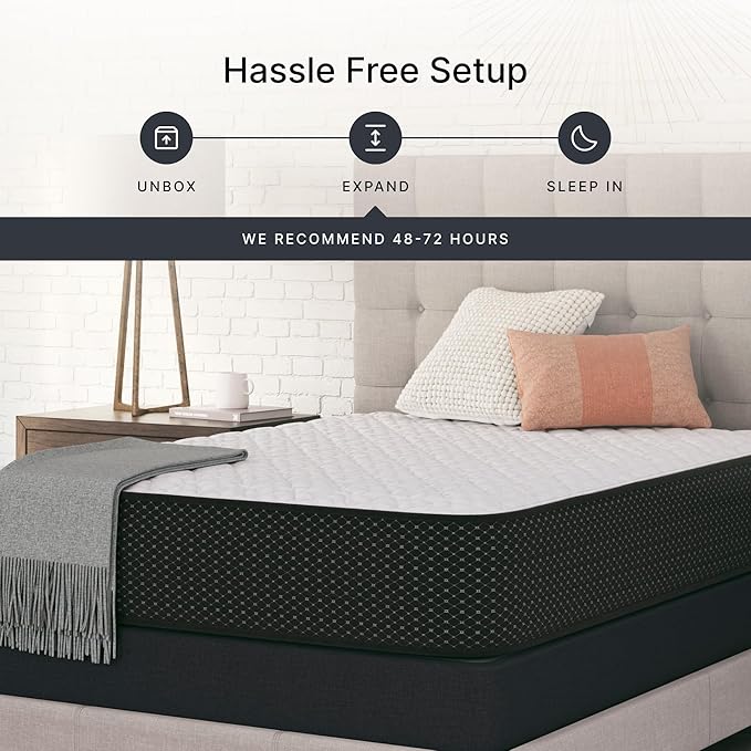 Signature Design by Ashley Limited Edition Firm 12 Inch Hybrid Mattress with Gel Memory Foam and Edge Support for Cool Sleep and Pressure Relief, Full, Fiberglass Free, Mattress In A Box