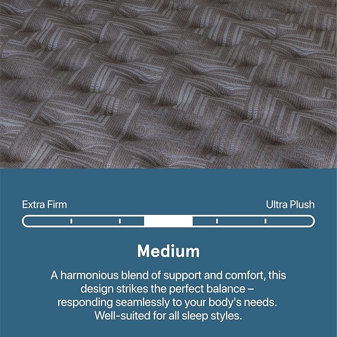 Beautyrest Prime Dream Medium 12.5" Mattress - Queen - Durable Pocketed Coil, Support, Pressure Relief, Cooling, Motion Separation; 100 Night Sleep Trial and 10 Year Warranty