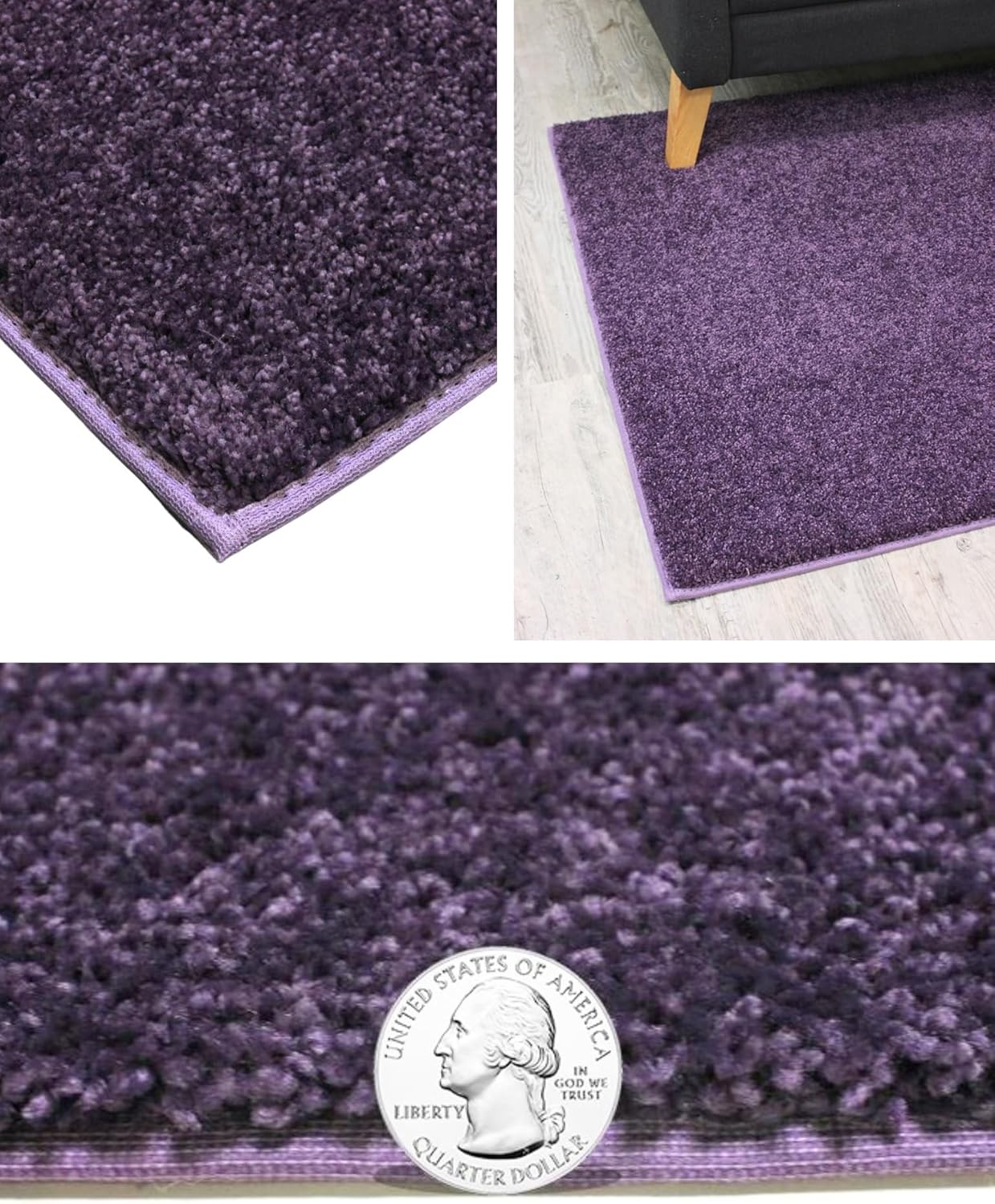 KOECKRITZ Soft and Colorful Kids Classroom Area Rugs (Passes Flammability Pill Test) Many Sizes and Bright Colors to Select from (4' Round, Eggplant)