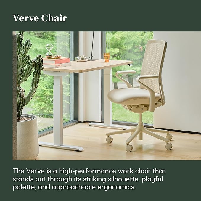 Branch Verve Chair - High Performance Executive Office Chair with Contoured Seat Back and Adjustable Lumbar Rest - High Density Foam Cushion with Aluminum Base - Up to 275 lbs - Coral