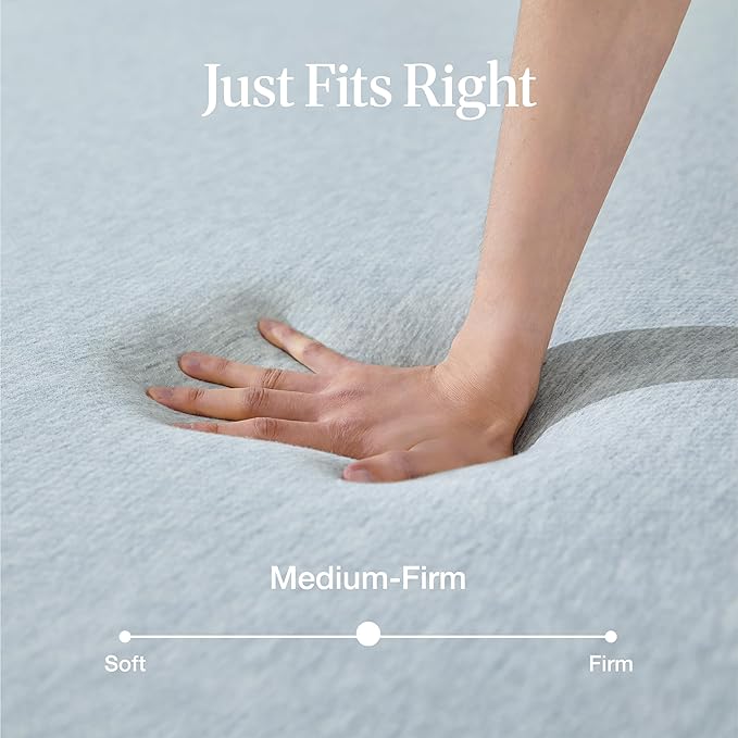LIFEMENT Basic King Graphite Infused Memory Foam Mattress in a Box | Medium Firm Bed, Fiberglass Free, Certified Safe Foam, Cooling Pressure Relief Support, 8 Inch