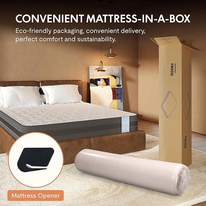 FLEXISPOT 12'' Twin XL Size Cooling Gel Memory Foam Mattress, Viscose from Bamboo, Medium Firm, 10-Year Warranty, Mattress-in-A-Box, Certi-PUR & Oeko-TEX Certified, Washable, Fire-Resistant.