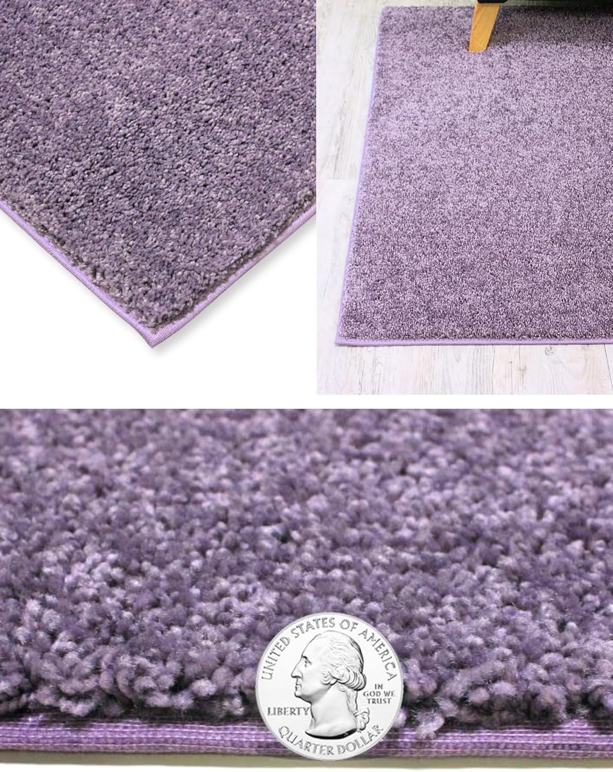 KOECKRITZ Soft and Colorful Kids Classroom Area Rugs (Passes Flammability Pill Test) Many Sizes and Bright Colors to Select from (4' x 6', Lavender)