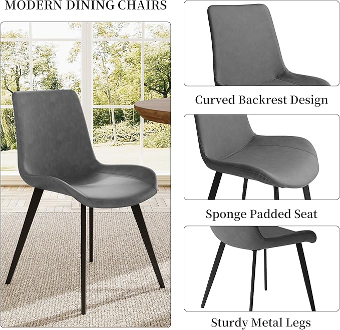 Extendable Round Dining Table Set for 6 People, 43.3"-59.1" Extendable Kitchen Table with 6 Upholstered Chairs, Space Saving for Kitchen Dining Room (Walnut Table+6 Grey Chairs)