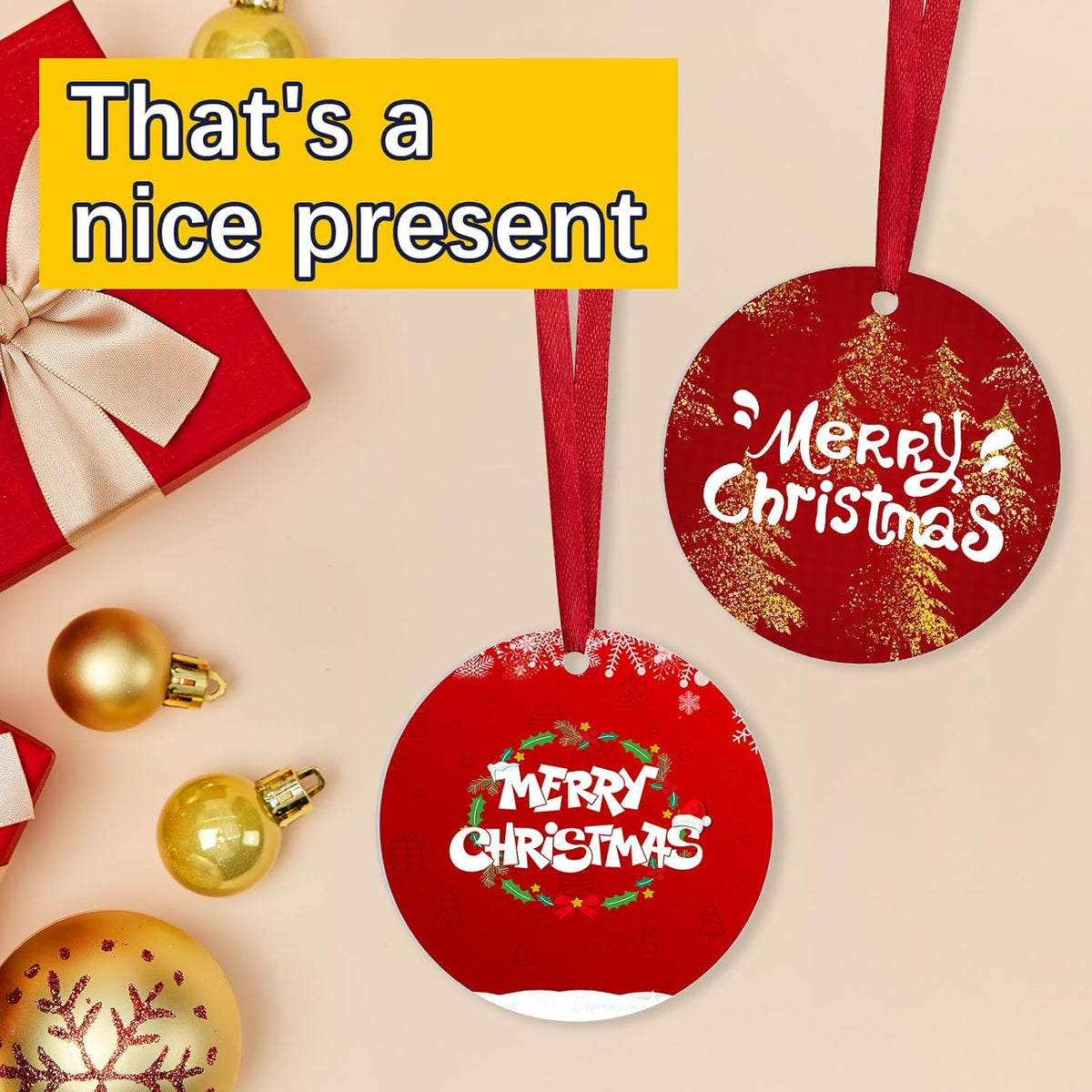 36 pcs Metal Sublimation Ornament Blanks,Sublimation Christmas Ornament Blanks for Christmas Tree Decor Blank Ornaments,Double Sided Sublimation Ornaments Round Sublimation Blanks