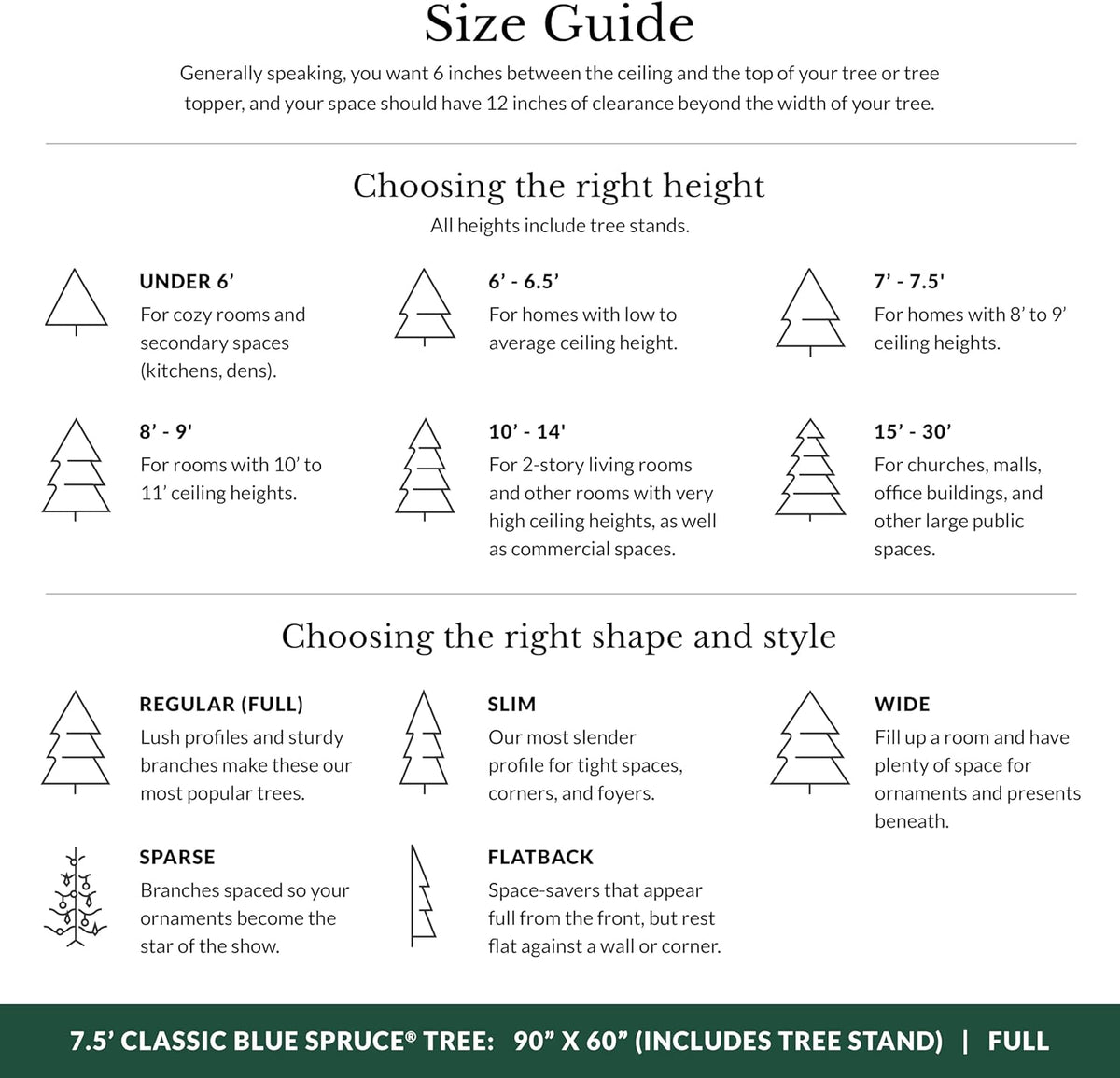 Balsam Hill 7.5ft Pre-Lit Classic Blue Spruce - Artificial Christmas Tree with 2,960+ Tips, 1,000 Clear LED Lights, Easy Plug System, Premium Stand & Storage Bag for Indoor Holiday Decorating