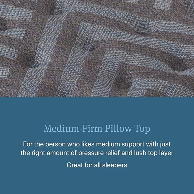 Beautyrest Days End Medium Firm Pillow Top 14.75" Mattress - Twin - Cooling Tech, Supportive Durable Pocketed Coils, Pressure Relief, Motion Separation; 100 Night Sleep Trial and 10 Year Warranty